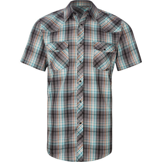 Chemise Homme Coastal à Manches Courtes - Taille XL - Noir Et Blanc à Carreaux - Coton/poly - Occasion Très Bon état