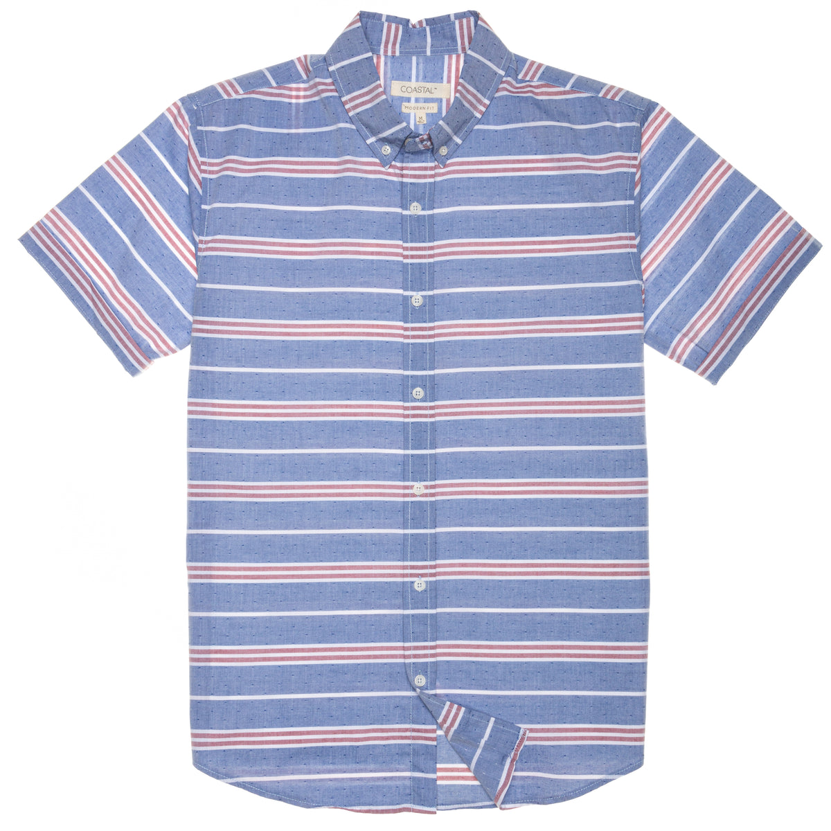 horizontal stripe dress shirt Textured Horizontal Stripe Button-Down Shirt in Turtle Dove, SMALL / Turtle dove