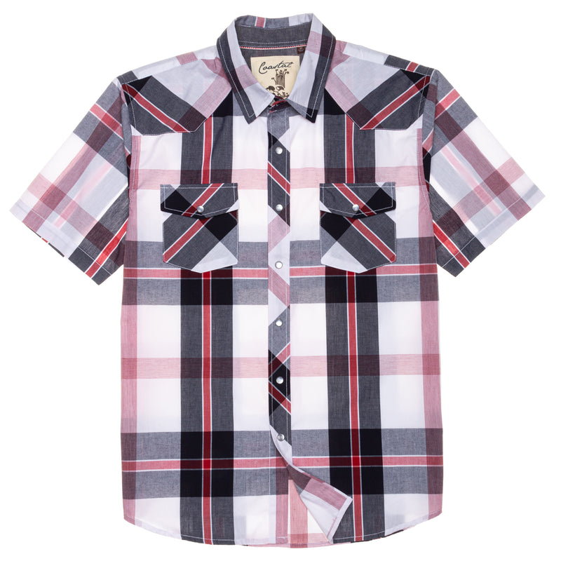 Brady Men's Short Sleeve Snap Button Shirt