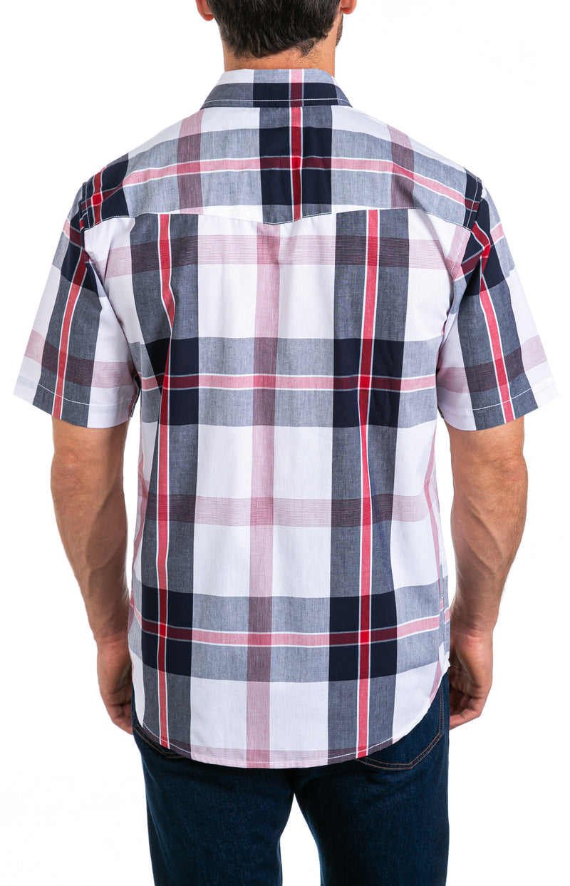 Brady Men's Short Sleeve Snap Button Shirt