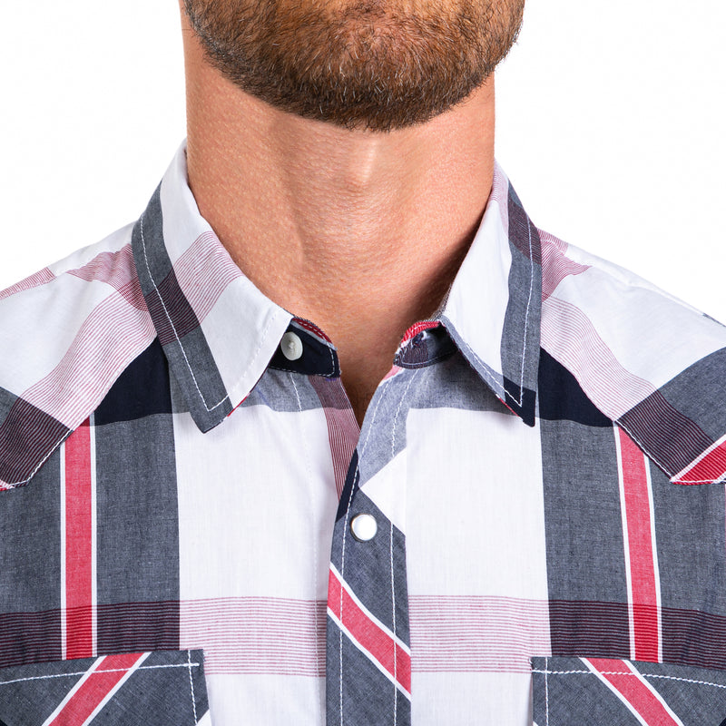 Brady Men's Short Sleeve Snap Button Shirt