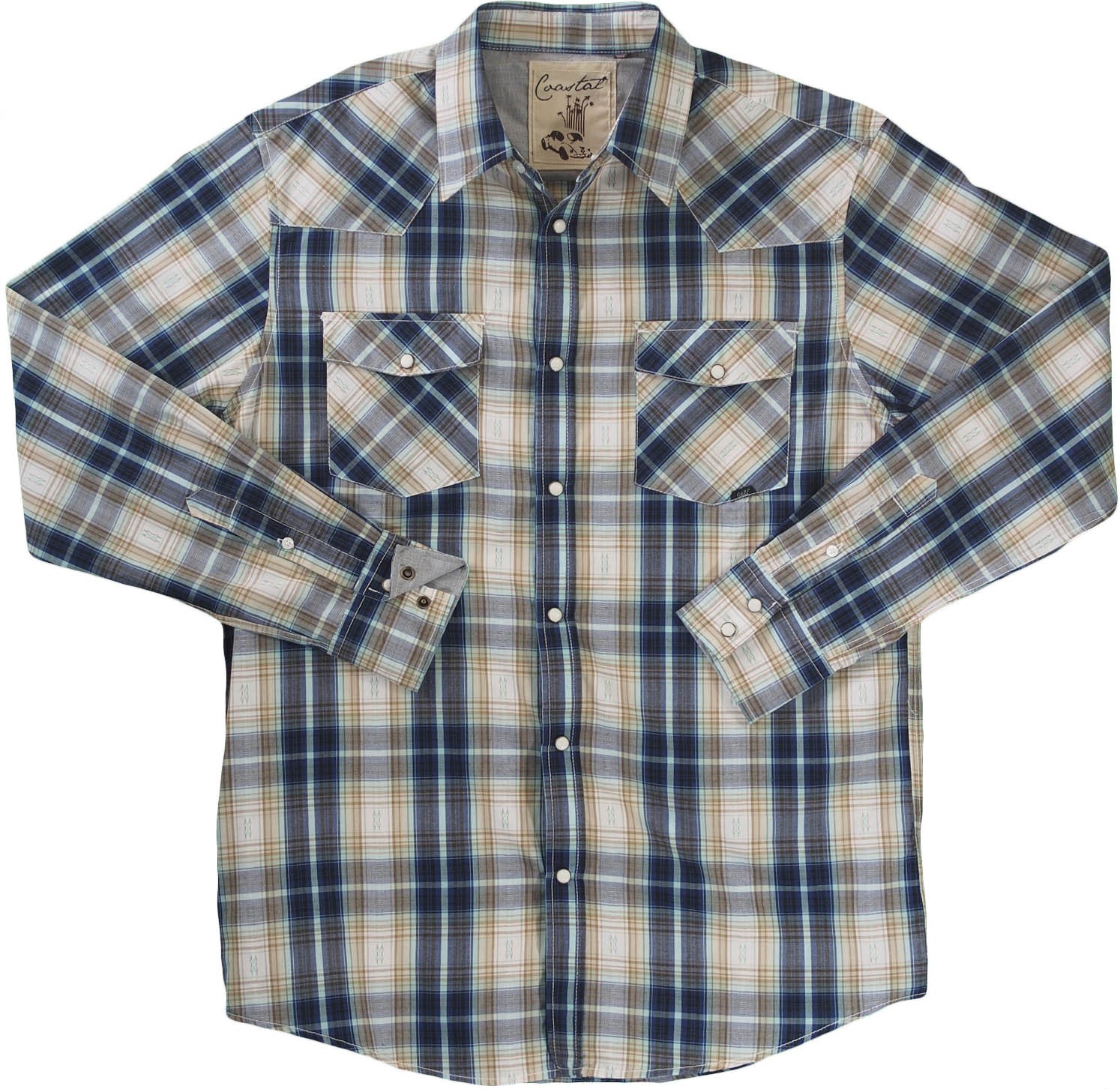 Coastal pearl snap shirts on sale