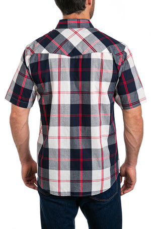 Rio Men's Short Sleeve Snap Button Shirt