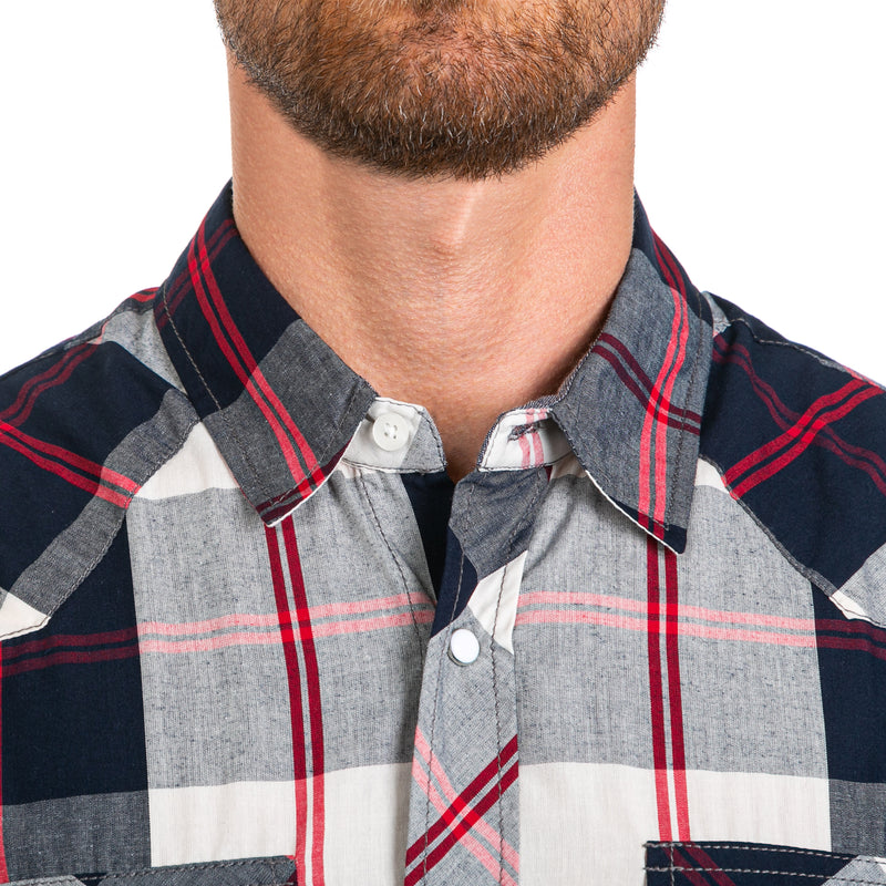 Rio Men's Short Sleeve Snap Button Shirt