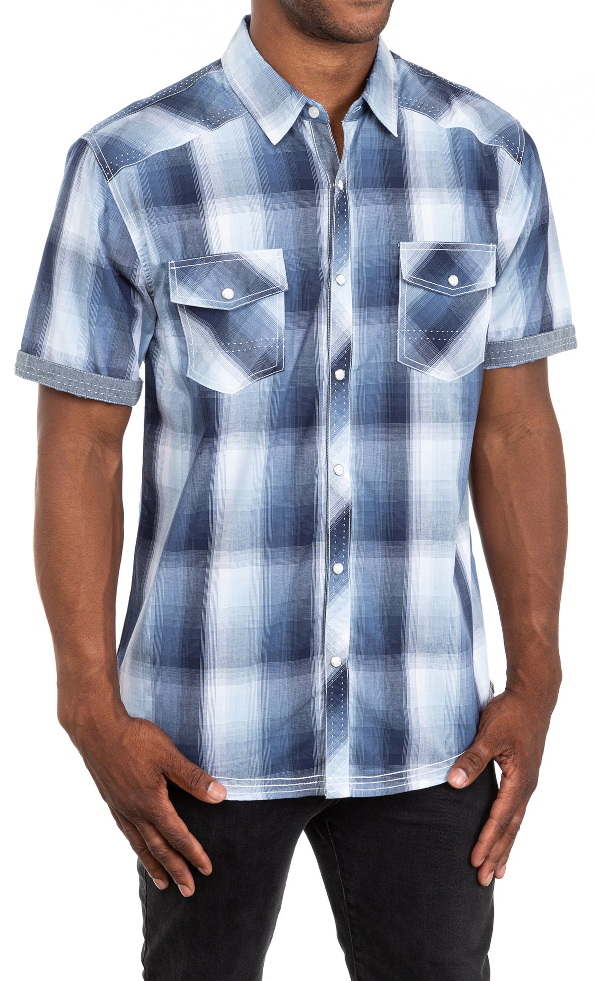 Refinery Button Front Plaid