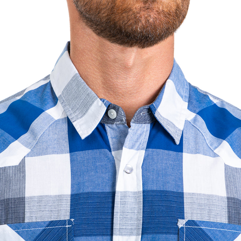 Sterling Men's Short Sleeve Snap Button Shirt